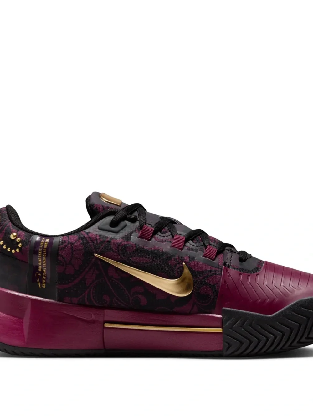 Nike HQ2553 601) Wmns Sz 6Nike W Zoom GP Challenge 1 Osaka HC Bordeaux Gold Bl